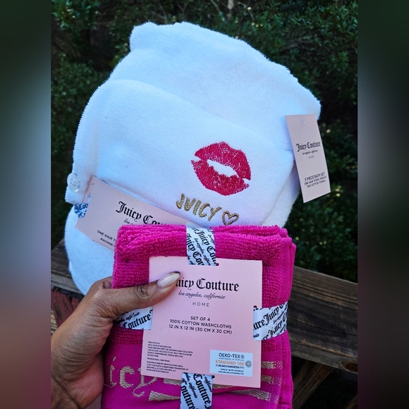 Juicy Couture Towel And Washcloth Set - Picture 1 of 4